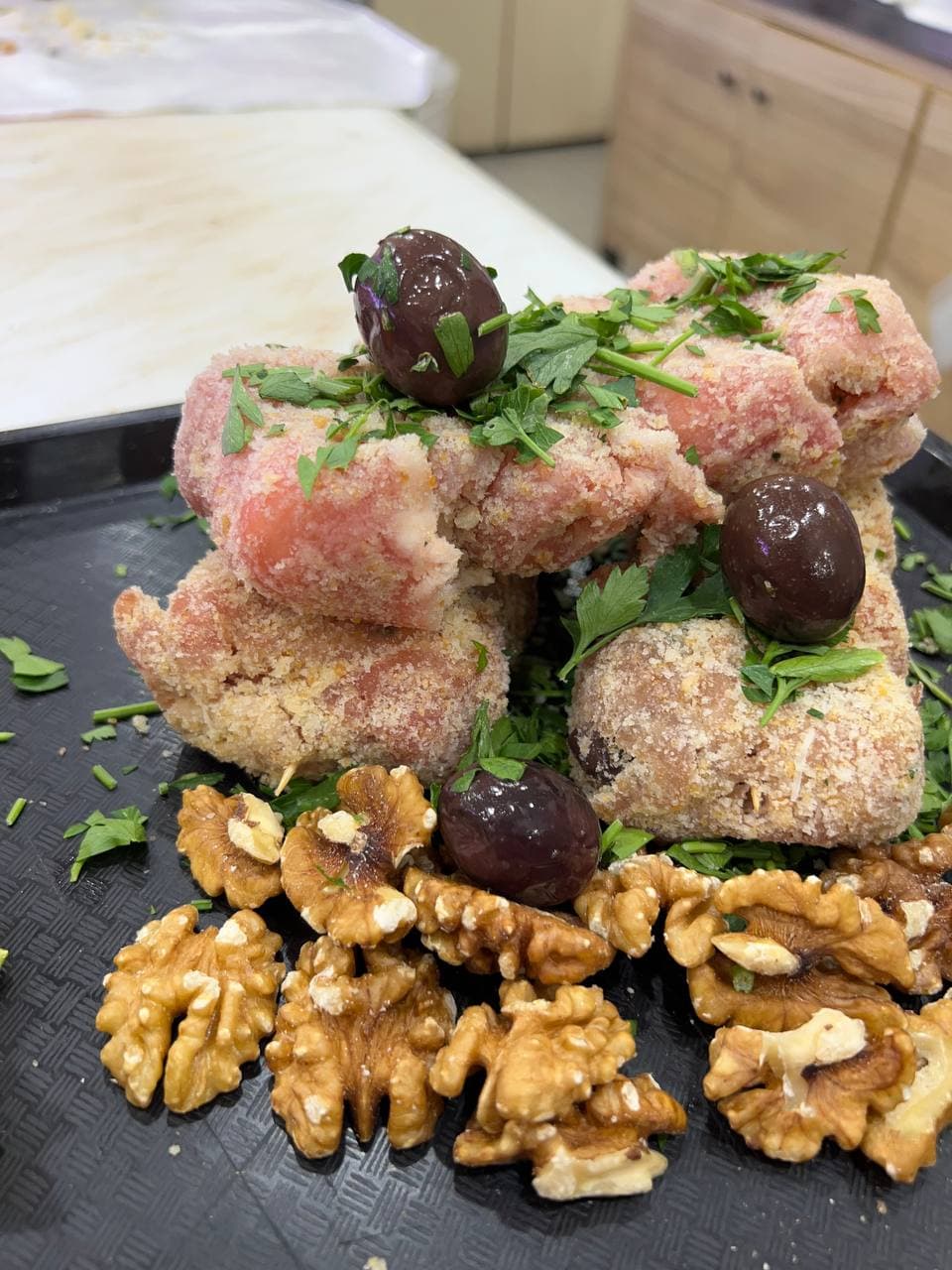 Involtini noci e olive